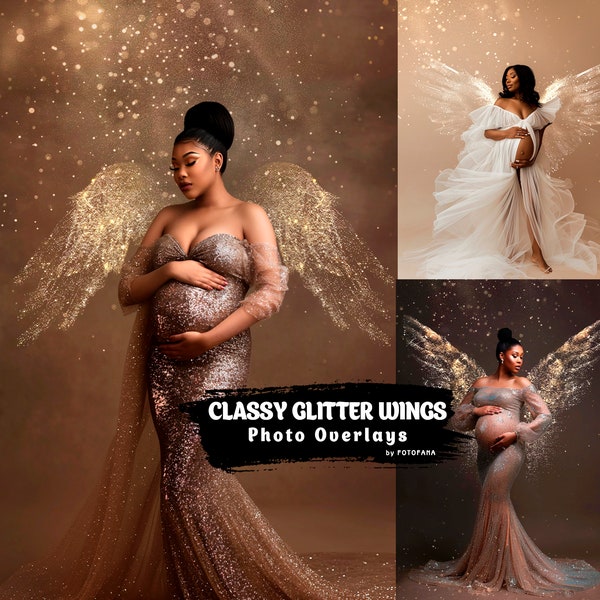 Glitter Wings Overlays Photoshop Shimmering Wings Backgrounds Overlays Maternity Digital Backdrops Shimmering Wing Overlays Textures Photo