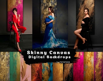 10 SKINNY CANVAS Digital Backdrops Maternity Digital Backgrounds Maternity Photoshop Overlays Studio Backdrop Fine Art Textures Photoshop