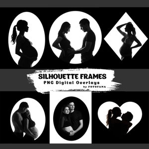 20 Shadow Overlay Frame Silhouette Overlay Modern Maternity Overlay Maternity Frame Maternity Ring Digital Backdrop Digital Background JPG
