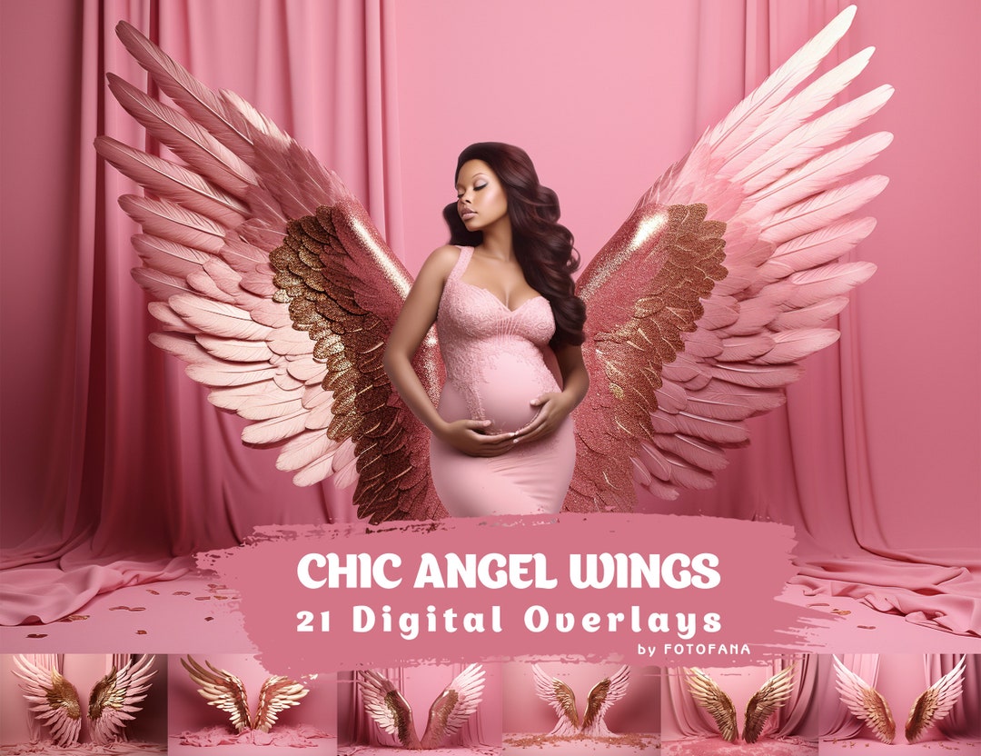 21 Digital Background Angel Wings Backdrop Maternity Backdrop Overlays ...