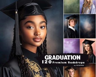 Graduation Digital Backdrops for School Portrait Backgrounds Grunge Fine Art Photoshop Backgrounds, Old Master Style Photo Backdrop Overlays
