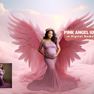 18 Angel Wings Digital Backgrounds Maternity Backdrop Overlays Studio ...