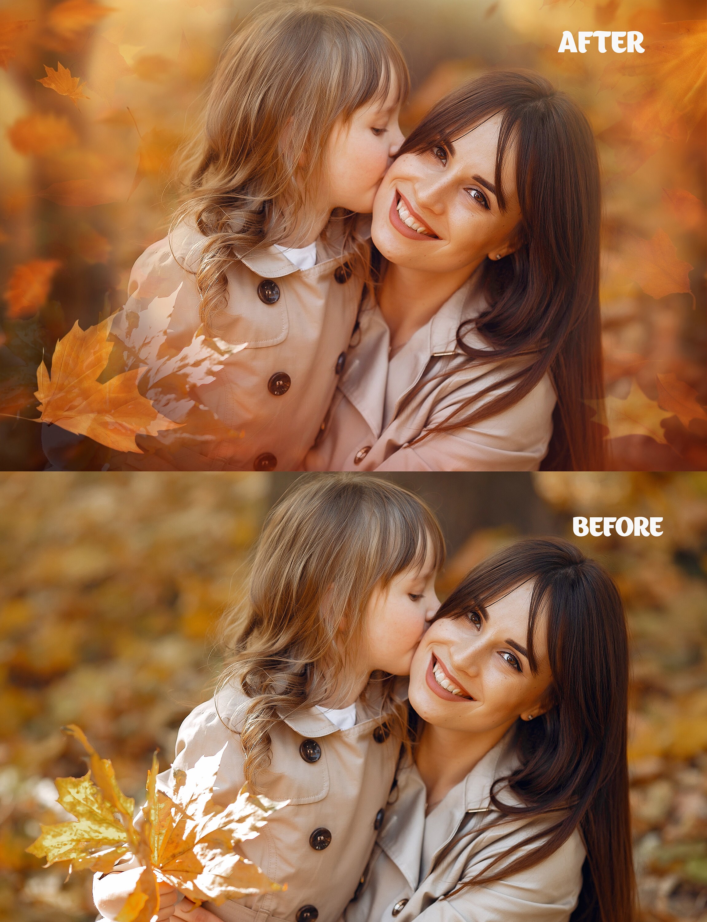 Autumn Overlays for Photoshop Digital Backdrop Autumn Leaves Overlay ...