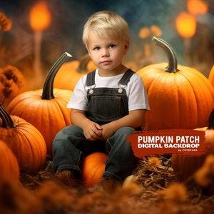 Halloween Digital backdrop In the Pumpkin Patch Digital Dackdrop Fall digital backdrop Fall Halloween digital Background Autumn backdrop JPG