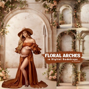 18 Floral Arch Backdrops Digital Backdrop Overlay Maternity Backdrop  Digital Floral Overlays Newborn Studio Backdrop for Photoshop Overlays