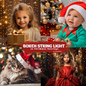 50 ボケ ストリング ライト オーバーレイ クリスマス オーバーレイ フェアリー ライト Photoshop オーバーレイ、クリスマス ボケ クリスマス デジタル バックドロップ ウィンター オーバーレイ