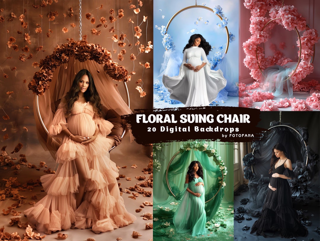Floral Swing Chair Digital Backdrops for Fine Art Photography ...