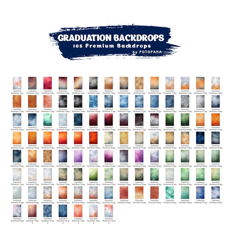 Graduation Digital Backdrops for School Portrait Photography, Grunge ...