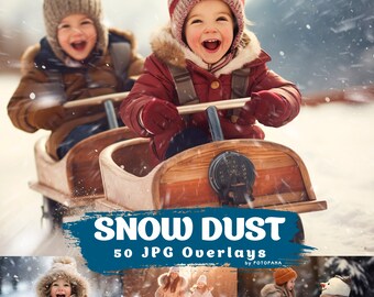 50 Realistic SNOW Overlays falling snow overlays dust Photoshop overlays Winter Overlays Christmas overlays Photo Editing Photoshop JPG