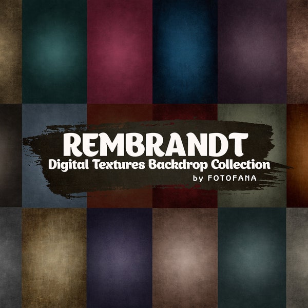 23 REMBRANDT TEXTURES Overlays Old Master Background Portrait Background Portrait Studio Backdrop Art Grunge background Studio Background