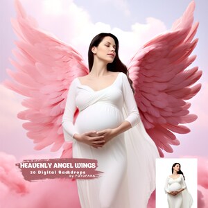 20 Angel Wings Digital Backgrounds Maternity Backdrops Overlays Studio ...