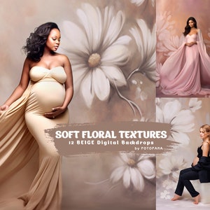 Floral Fine Art Floral Digital Backdrops Maternity Backdrop Overlays Photography Digital Background Overlays Photoshop Textures Overlays JPG