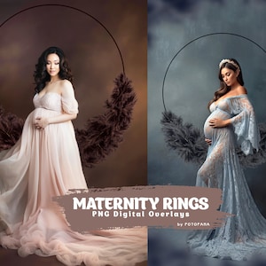 11 Floral Maternity Foliage Ring Backdrop Maternity Overlays for Photoshop Ring Overlays Portrait Photo Overlays Flower Foliage Ring Overlay
