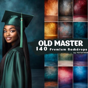 Old Master Portrait Digital Backdrops for Photography Fine Art Textured Backgrounds, Classic Painting Style Photo Backdrop Overlays Editing