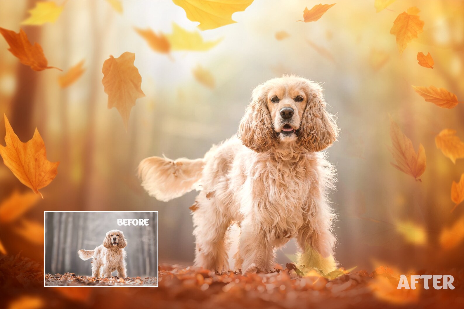 Autumn Overlays for Photoshop Digital Backdrop Autumn Leaves Overlay ...