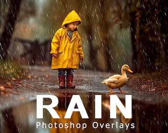 55 Realistische regenoverlays Neerslagoverlays Regenbuien Blogger-overlay Zomer voor Photoshop Overlay Herfstoverlays weer Vallende regen
