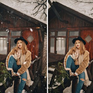 60 Realistic falling snow overlays, falling snow, Photoshop overlays, Winter Overlays, Christmas overlays, Photo Editing Photoshop, Download image 4
