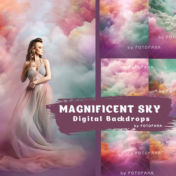 Fine Art Sky Digital Backdrops Maternity Overlays Photography Digital Background Sky Overlays Photoshop Textures Maternity Backdrop  JPG