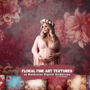 Floral Fine Art Portrait Texture, Photography Digital Background, Photoshop Overlays editing, Maternity Textures overlays, Photo Overlay