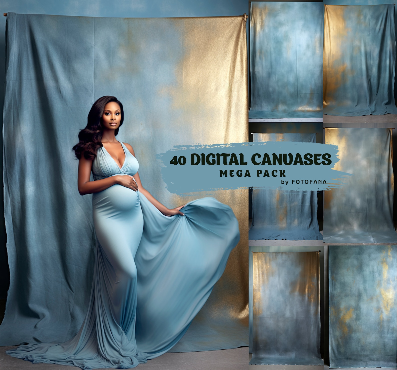 40 Fine Art Hand Painted Canvas Digital Backdrops Photography Digital ...