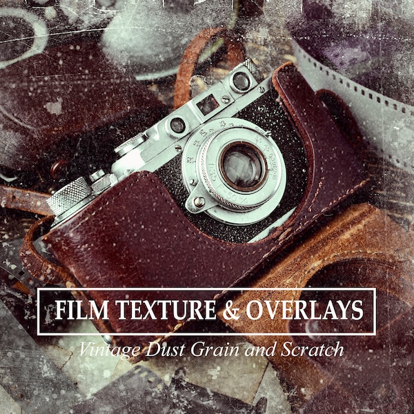 30 Film Texture Overlay Film Dust Grain Scratch Photo Overlays for Photoshop Cinematic Dust Cinematic Texture Retro Vintage Overlays JPG