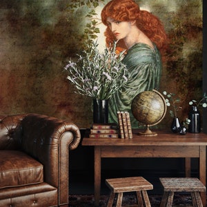 Dante Gabriel Rossetti Tapet, Simply Red Art, självhäftande väggmålning