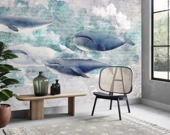 Wal Wallpaper Wandbild, Ocean Peel and Stick Wallpaper