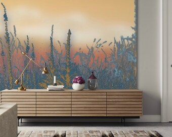 Vintage Botanical Wallpaper, Floral Wall Decor, Peel and Stick