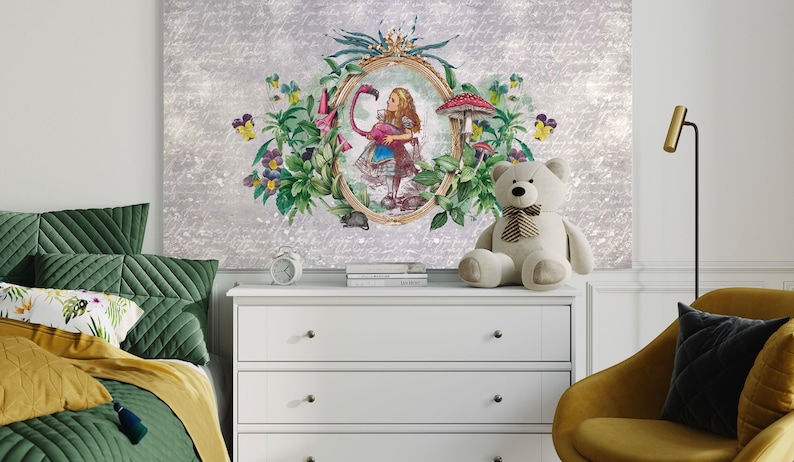 Alice in Wonderland Wallpaper Peel and Stick Removable Paper - Etsy
