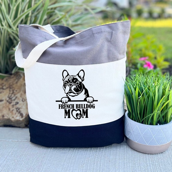 French Bulldog Mom Tote Bag, Bulldog Breed Tote Bag, Mothers Day Gift Bag, Noble Dog Bag, Best Friend Gift Bag, Dog Birthday Bag, Dog Owners