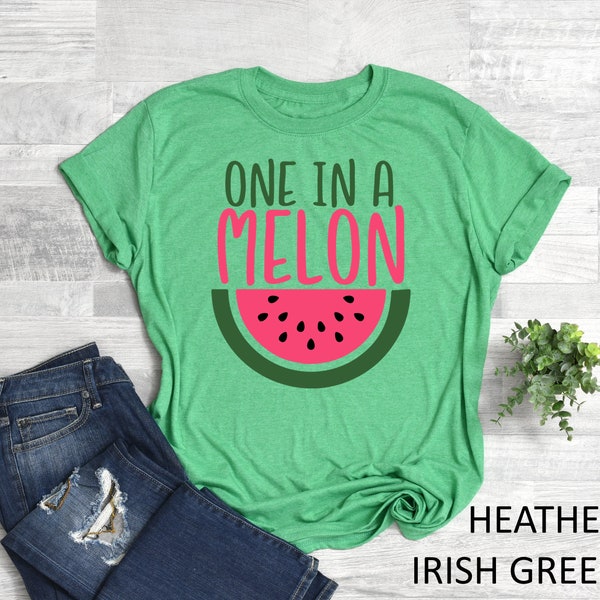 One In A Melon T-shirt, Watermelon Lover T-shirt, Beach Shirt, Funny Summer T-shirt, Gift For Holiday Friends, Watermelon Mode Shirt