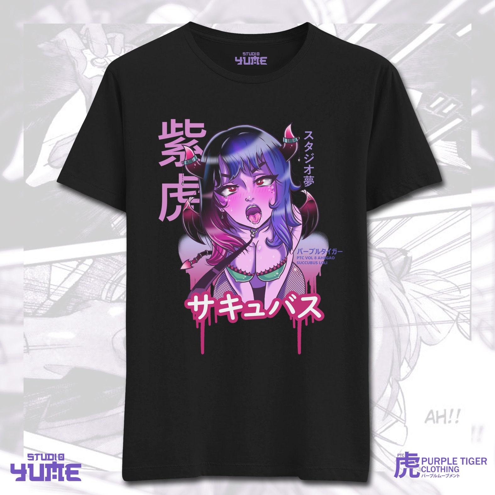 Ahegao Anime Girl Vampire Gothic Nugoth Goth Short-Sleeve Unisex T-Shirt