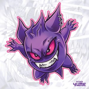 Cursed Vinyl Sticker 17cm Ghost Type