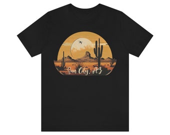 Vintage Sun City Arizona T-Shirt/Unisex Jersey Short Sleeve Tee/Sun City Arizona Retirement Community Tee