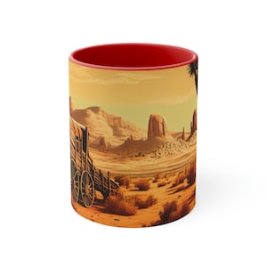 Southwestern Inspired Coffee Mug/Accent Coffee Mug, 11oz/ Rustic Coffee Mugs With Southwestern Design