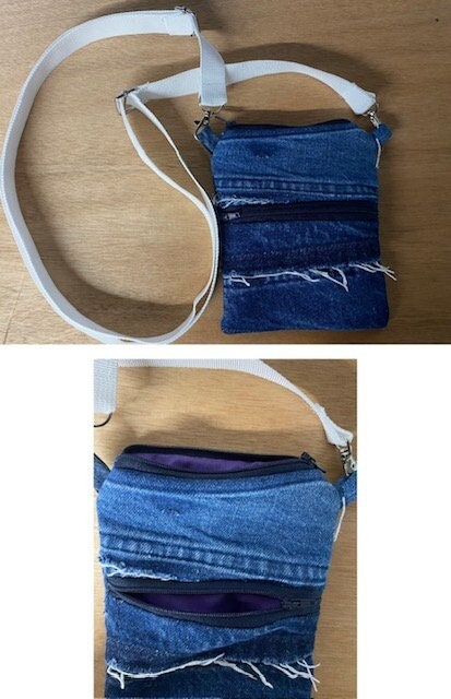 WHY crossbody bag in blue denim main image 1