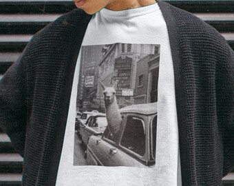 Vintage Llama Photo T-Shirt: Funny Animal Lover Tee