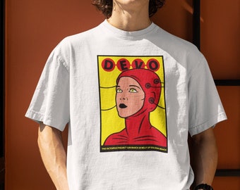 Maglietta vintage Devo Band: maglietta unisex in cotone pesante
