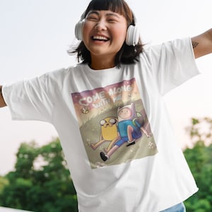 Adventure Time Ästhetisches Unisex T-Shirt, Jake und Finn T-Shirt