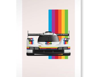Porsche 963 #7 Apple Livery | 2026 | IMSA | Endurance Racing Print | GTP Poster | Laguna Seca