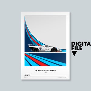 Porsche 917K Martini | Digital Download | 1971 | Le Mans Poster