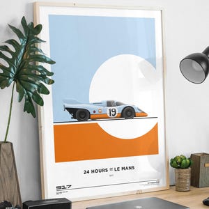 Porsche 917K #19 | 1971 | Le Mans Print | Endurance Racing Poster