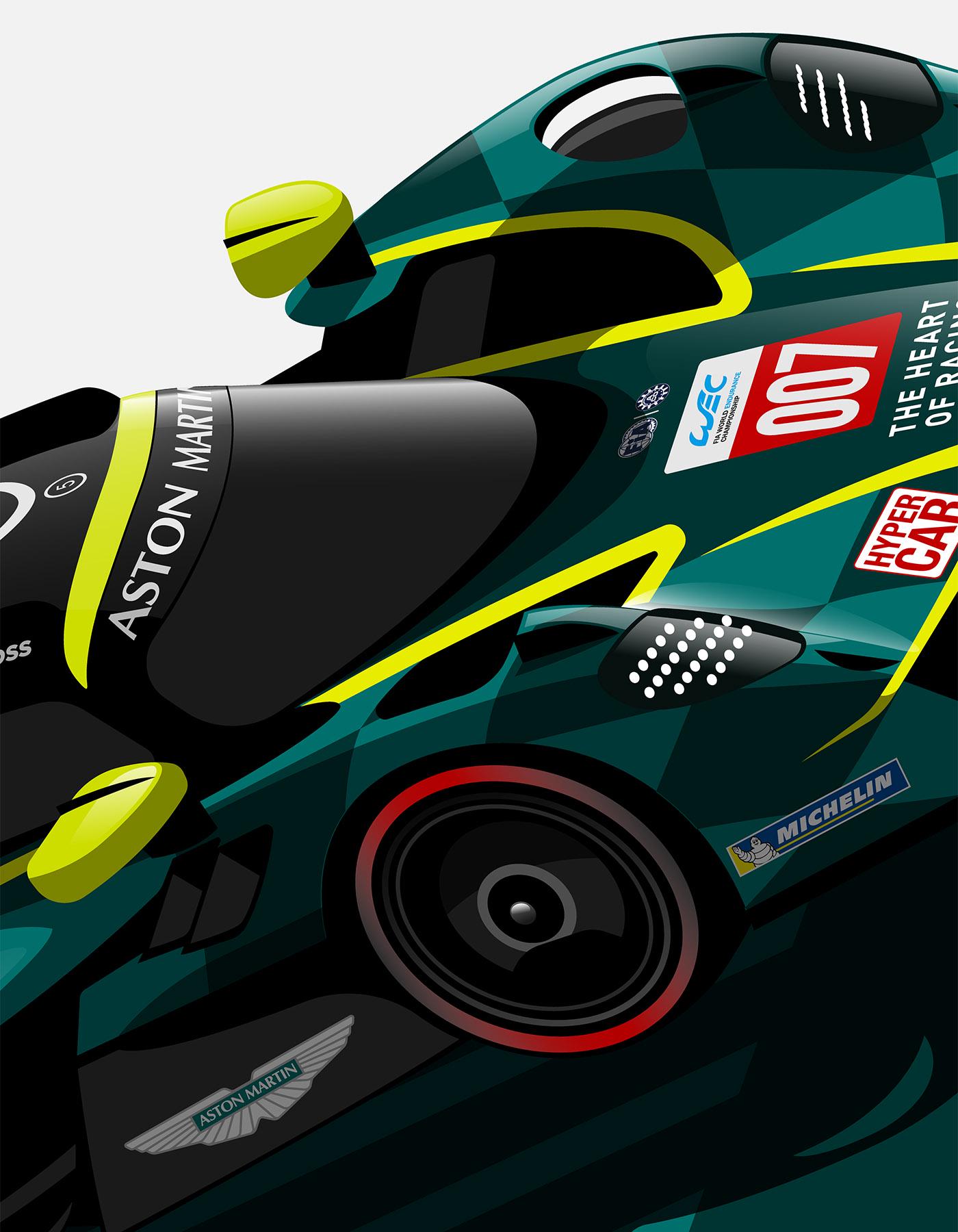 Aston Martin Valkyrie LMH #007 Poster: 2025 WEC Endurance Racing
