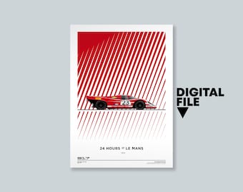 Porsche 917K Salzburgo / Descarga digital / 1970 / Cartel de Le Mans