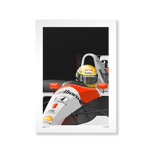 Ayrton Senna | McLaren MP4-6 | 1991 | Midcorner Portraits | Formula-1 Print | F1 Poster