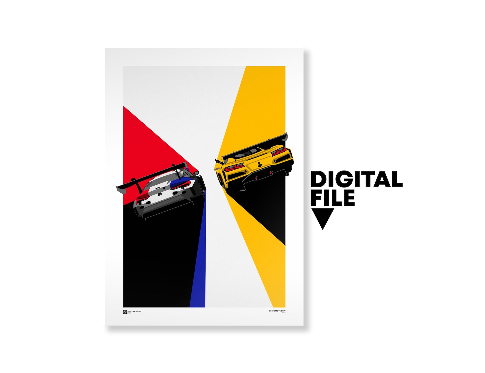 Wec Racing Poster Corvette Vs BMW Bahrain | Digital Download | WEC | Bahrain | 2025 | GT3 ...