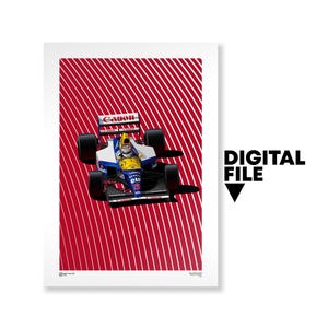 Nigel Mansell Williams FW14B F1 Racing Poster (Digitaler Download)
