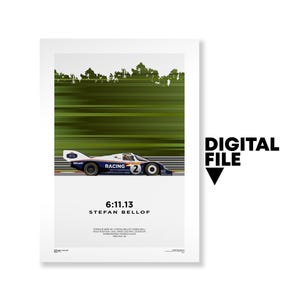 Porsche 956K | Stéphane Bellof | Téléchargement numérique | 1983 | Nürburgring Nordschleife Poster