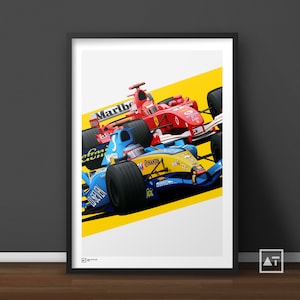 Alonso vs Schumacher | 2005 | Formula-1 Print | F1 Poster
