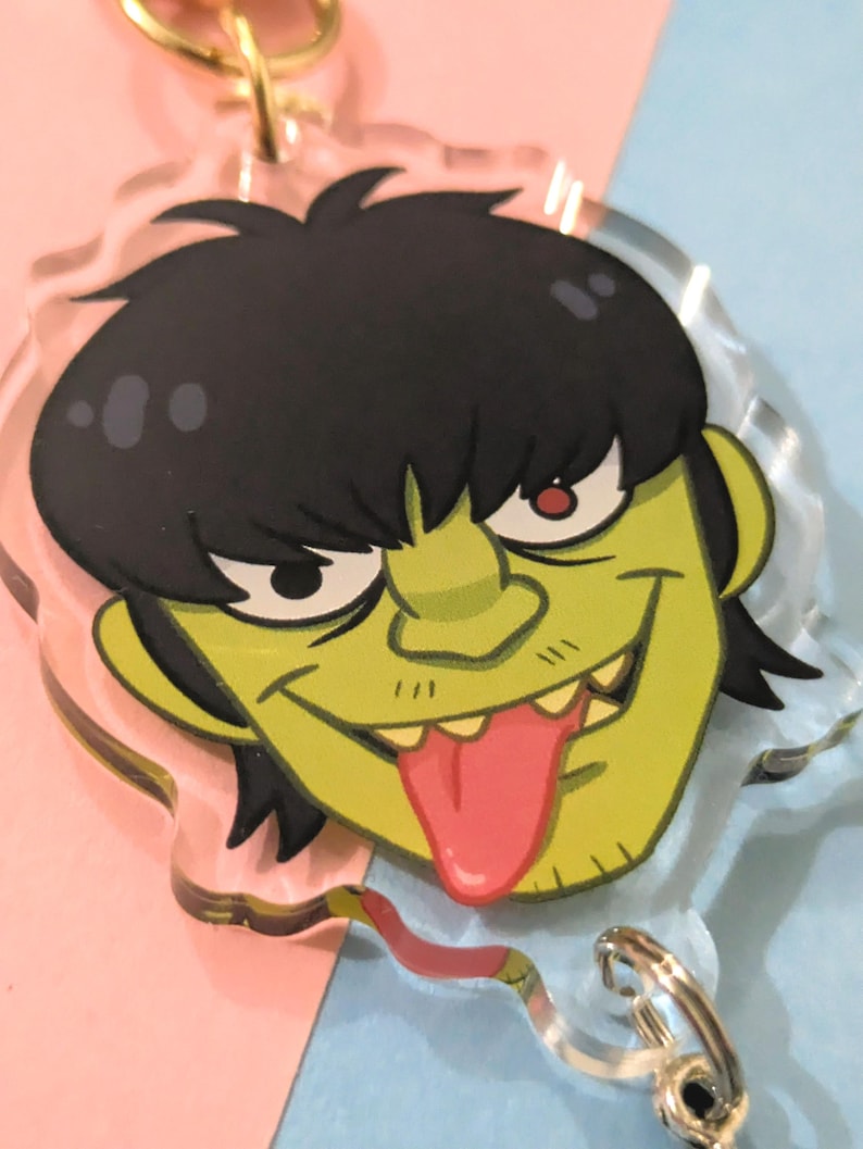 Gorillaz klarer Acryl Anhänger - 2D, Murdoc, Noodle, Russel Murdoc